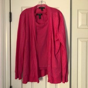 Lauren Ralph Lauren Pink Cardigan Sweater